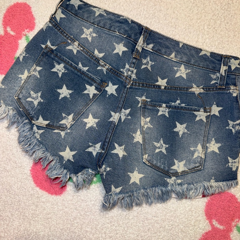 Mossimo Supply Co. Blue Star Jean Shorts - Picture 5 of 5